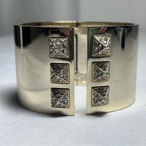 Victoria's Secret Gold Tone Pyramid Stud Cuff Bracelet